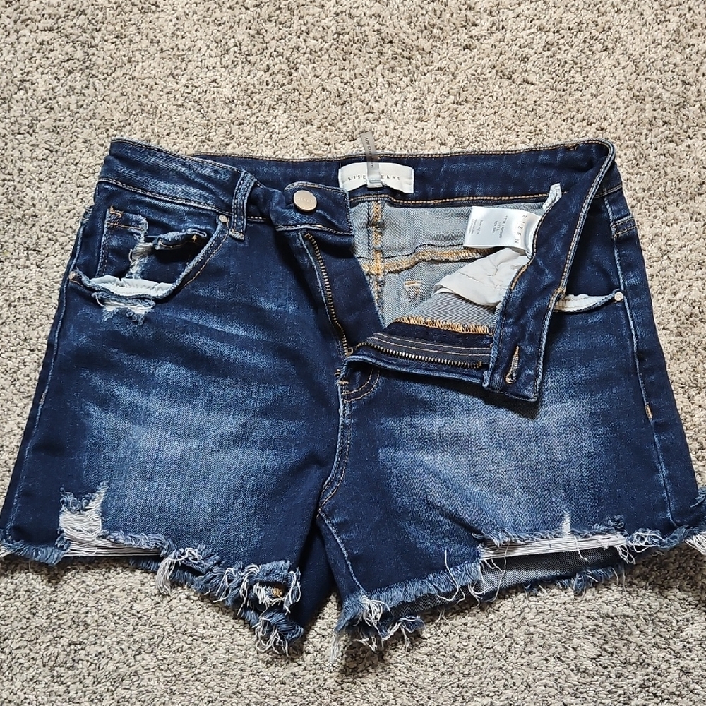 Risen Distressed Denim Women Shorts